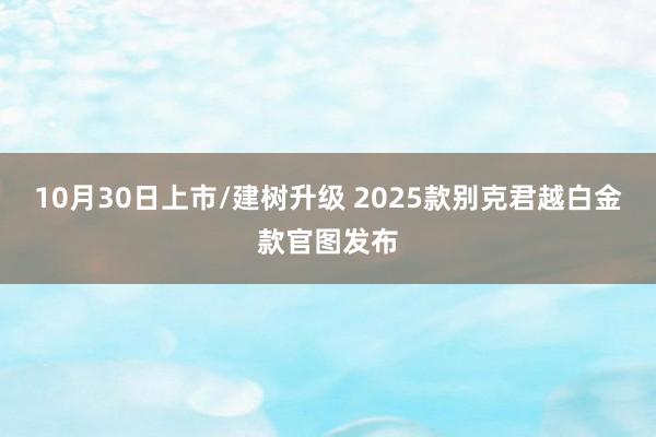 10月30日上市/建树升级 2025款别克君越白金款官图发布