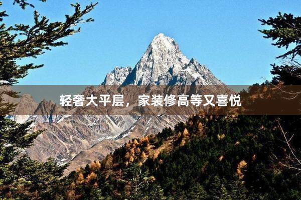 轻奢大平层，家装修高等又喜悦