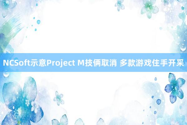 NCSoft示意Project M技俩取消 多款游戏住手开采